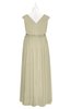 ColsBM Simone Putty Plus Size Bridesmaid Dresses Pleated Sleeveless Elegant A-line V-neck Floor Length