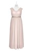 ColsBM Simone Silver Peony Plus Size Bridesmaid Dresses Pleated Sleeveless Elegant A-line V-neck Floor Length