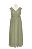ColsBM Simone Sponge Plus Size Bridesmaid Dresses Pleated Sleeveless Elegant A-line V-neck Floor Length