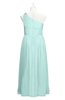 ColsBM Saylor Blue Glass Plus Size Bridesmaid Dresses Floor Length Zip up Cute A-line Flower Sleeveless