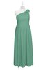 ColsBM Saylor Bristol Blue Plus Size Bridesmaid Dresses Floor Length Zip up Cute A-line Flower Sleeveless