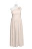 ColsBM Saylor Cream Pink Plus Size Bridesmaid Dresses Floor Length Zip up Cute A-line Flower Sleeveless
