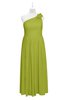 ColsBM Saylor Green Oasis Plus Size Bridesmaid Dresses Floor Length Zip up Cute A-line Flower Sleeveless