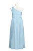 ColsBM Saylor Ice Blue Plus Size Bridesmaid Dresses Floor Length Zip up Cute A-line Flower Sleeveless