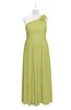 ColsBM Saylor Linden Green Plus Size Bridesmaid Dresses Floor Length Zip up Cute A-line Flower Sleeveless