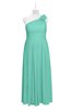 ColsBM Saylor Mint Green Plus Size Bridesmaid Dresses Floor Length Zip up Cute A-line Flower Sleeveless