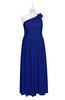 ColsBM Saylor Nautical Blue Plus Size Bridesmaid Dresses Floor Length Zip up Cute A-line Flower Sleeveless