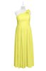 ColsBM Saylor Pale Yellow Plus Size Bridesmaid Dresses Floor Length Zip up Cute A-line Flower Sleeveless