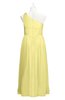 ColsBM Saylor Pastel Yellow Plus Size Bridesmaid Dresses Floor Length Zip up Cute A-line Flower Sleeveless