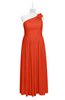 ColsBM Saylor Persimmon Plus Size Bridesmaid Dresses Floor Length Zip up Cute A-line Flower Sleeveless