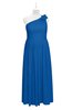 ColsBM Saylor Royal Blue Plus Size Bridesmaid Dresses Floor Length Zip up Cute A-line Flower Sleeveless