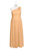 ColsBM Saylor Salmon Buff Plus Size Bridesmaid Dresses Floor Length Zip up Cute A-line Flower Sleeveless