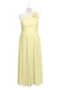 ColsBM Saylor Soft Yellow Plus Size Bridesmaid Dresses Floor Length Zip up Cute A-line Flower Sleeveless