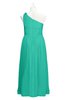 ColsBM Saylor Viridian Green Plus Size Bridesmaid Dresses Floor Length Zip up Cute A-line Flower Sleeveless