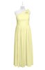 ColsBM Saylor Wax Yellow Plus Size Bridesmaid Dresses Floor Length Zip up Cute A-line Flower Sleeveless