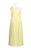 ColsBM Saylor Wax Yellow Plus Size Bridesmaid Dresses Floor Length Zip up Cute A-line Flower Sleeveless