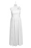 ColsBM Saylor White Plus Size Bridesmaid Dresses Floor Length Zip up Cute A-line Flower Sleeveless