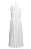 ColsBM Saylor White Plus Size Bridesmaid Dresses Floor Length Zip up Cute A-line Flower Sleeveless