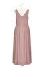 ColsBM Myla Blush Pink Plus Size Bridesmaid Dresses Ruching V-neck Sleeveless Zip up Floor Length Romantic