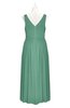 ColsBM Myla Bristol Blue Plus Size Bridesmaid Dresses Ruching V-neck Sleeveless Zip up Floor Length Romantic