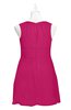 ColsBM Zaniyah Beetroot Purple Plus Size Bridesmaid Dresses Jewel Mini Casual A-line Zip up Sleeveless
