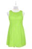 ColsBM Zaniyah Bright Green Plus Size Bridesmaid Dresses Jewel Mini Casual A-line Zip up Sleeveless