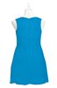 ColsBM Zaniyah Cornflower Blue Plus Size Bridesmaid Dresses Jewel Mini Casual A-line Zip up Sleeveless