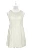 ColsBM Zaniyah Cream Plus Size Bridesmaid Dresses Jewel Mini Casual A-line Zip up Sleeveless