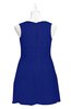 ColsBM Zaniyah Electric Blue Plus Size Bridesmaid Dresses Jewel Mini Casual A-line Zip up Sleeveless