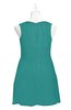 ColsBM Zaniyah Emerald Green Plus Size Bridesmaid Dresses Jewel Mini Casual A-line Zip up Sleeveless