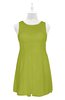 ColsBM Zaniyah Green Oasis Plus Size Bridesmaid Dresses Jewel Mini Casual A-line Zip up Sleeveless