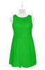 ColsBM Zaniyah Jasmine Green Plus Size Bridesmaid Dresses Jewel Mini Casual A-line Zip up Sleeveless