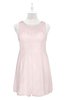 ColsBM Zaniyah Light Pink Plus Size Bridesmaid Dresses Jewel Mini Casual A-line Zip up Sleeveless
