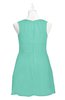 ColsBM Zaniyah Mint Green Plus Size Bridesmaid Dresses Jewel Mini Casual A-line Zip up Sleeveless