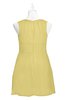 ColsBM Zaniyah Misted Yellow Plus Size Bridesmaid Dresses Jewel Mini Casual A-line Zip up Sleeveless