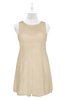 ColsBM Zaniyah Novelle Peach Plus Size Bridesmaid Dresses Jewel Mini Casual A-line Zip up Sleeveless