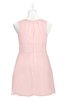 ColsBM Zaniyah Pastel Pink Plus Size Bridesmaid Dresses Jewel Mini Casual A-line Zip up Sleeveless