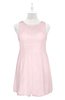 ColsBM Zaniyah Petal Pink Plus Size Bridesmaid Dresses Jewel Mini Casual A-line Zip up Sleeveless