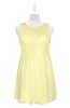 ColsBM Zaniyah Wax Yellow Plus Size Bridesmaid Dresses Jewel Mini Casual A-line Zip up Sleeveless