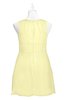 ColsBM Zaniyah Wax Yellow Plus Size Bridesmaid Dresses Jewel Mini Casual A-line Zip up Sleeveless