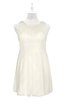 ColsBM Zaniyah Whisper White Plus Size Bridesmaid Dresses Jewel Mini Casual A-line Zip up Sleeveless