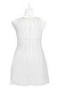 ColsBM Zaniyah White Plus Size Bridesmaid Dresses Jewel Mini Casual A-line Zip up Sleeveless
