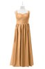 ColsBM Saige Apricot Plus Size Bridesmaid Dresses Simple A-line Sleeveless Pleated Zip up Sweetheart