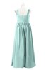 ColsBM Saige Blue Glass Plus Size Bridesmaid Dresses Simple A-line Sleeveless Pleated Zip up Sweetheart
