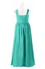 ColsBM Saige Blue Turquoise Plus Size Bridesmaid Dresses Simple A-line Sleeveless Pleated Zip up Sweetheart