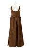 ColsBM Saige Brown Plus Size Bridesmaid Dresses Simple A-line Sleeveless Pleated Zip up Sweetheart