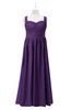 ColsBM Saige Dark Purple Plus Size Bridesmaid Dresses Simple A-line Sleeveless Pleated Zip up Sweetheart