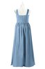 ColsBM Saige Dusty Blue Plus Size Bridesmaid Dresses Simple A-line Sleeveless Pleated Zip up Sweetheart