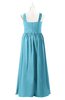 ColsBM Saige Light Blue Plus Size Bridesmaid Dresses Simple A-line Sleeveless Pleated Zip up Sweetheart