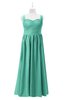 ColsBM Saige Mint Green Plus Size Bridesmaid Dresses Simple A-line Sleeveless Pleated Zip up Sweetheart